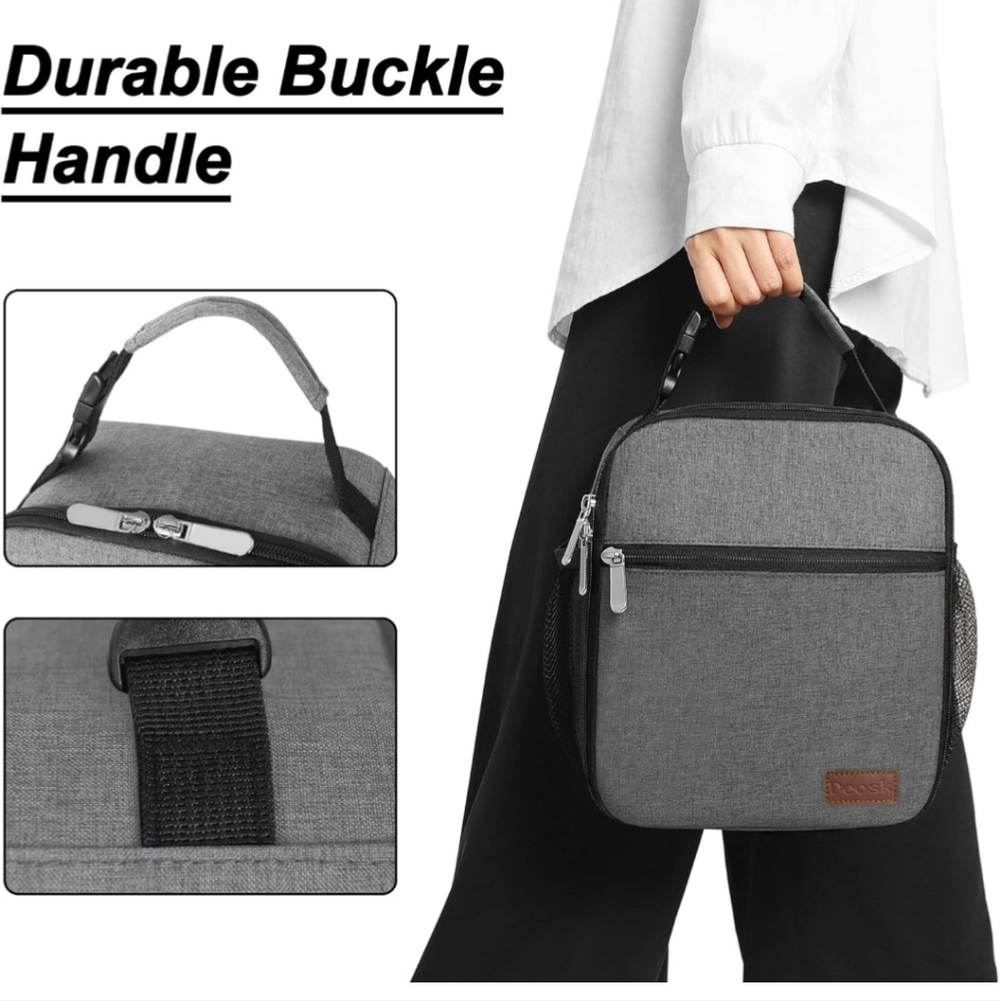 Lunch Bag Reusable Small Lunch Box for Men Insulated Portable Lunchbox NwT - Picture 6 of 7